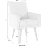 exxpo - sofa fashion Sessel "Lungo, Loungesessel mit moderner Kedernaht, bequem und elegant", Breite 64 cm, hoher Holzfuß