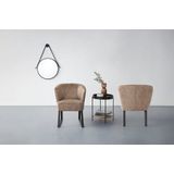 exxpo - sofa fashion Sessel "Americano, Loungesessel", mit Keder und Metallfüßen, Bezug in verschiedenen Qualitäten, 1 Stck.