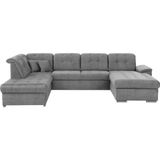 exxpo - sofa fashion Wohnlandschaft "Durango, aufwendige Sitz- und Rückenverarbeitung, bequem, U-Form", inkl. Kopfteilverstellung, wahlweise mit Bettfunktion und Bettkasten