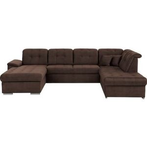 exxpo - sofa fashion Wohnlandschaft »Durango, aufwendige Sitz- und Rückenverarbeitung, bequem, U-Form«, inkl. Kopfteilverstellung, wahlweise mit Bettfunktion und Bettkasten