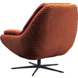 exxpo - sofa fashion Drehsessel "Dim, Loungesessel im Materialmix, Design und Komfort, Solitärmöbel", Drehsessel bequem gepolstert mit elegantem Metall-Sternfuss