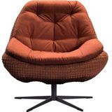 exxpo - sofa fashion Drehsessel "Dim, Loungesessel im Materialmix, Design und Komfort, Solitärmöbel", Drehsessel bequem gepolstert mit elegantem Metall-Sternfuss