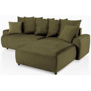 exxpo - sofa fashion Ecksofa »Game, gemütlich mit 5 Rückenkissen und 2 Zierkissen, L-Form«, inkl. Bettfunktion und Bettkasten, bequem, tolle Verarbeitungsdetails
