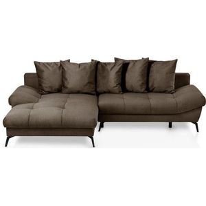 exxpo - sofa fashion Ecksofa »Olmedo, extravagantes Design und toller Sitzkomfort, L-Form«, inklusive Bettfunktion, Bettkasten und Rückenkissen
