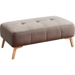 exxpo - sofa fashion Hocker in scandinavisch design met doorgestikt patroon en houten poten