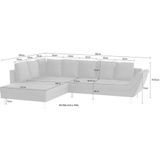exxpo - sofa fashion Ecksofa "Laconi, extravagantes Designsofa mit tollem Sitzkomfort, L-Form", in hochwertiger Detailverarbeitung, bequeme Armlehne, hoher Fuß