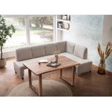 exxpo - sofa fashion Eckbank Intenso, viele Bezugsstoffe Cord, Leder, Struktur 244/157 cm (B/T), hohe Bodenfreiheit, frei im Raum stellbar, hoher Sitzkomfort