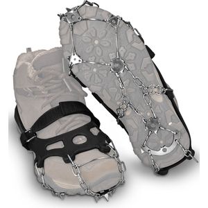 Navaris Antislip Spikes voor Schoenen - Siliconen Schoenspikes voor wandelen en sporten bij sneeuw of ijs - Voor Dames, Heren, Kinderen