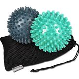 Navaris - Massagebal - Ronde - 2 Stuks - Diameter 8 cm - Medium en Hard