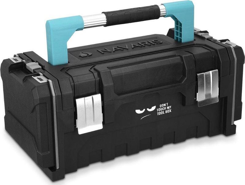 Navaris - Gereedschapskoffer - Zwart - 20 inch - Met 2 Afneembare Opzetbakken