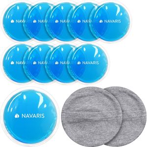 Navaris gel pack 10 stuks - Hot cold pack voor warm en koud gebruik - Met 2 katoenen hoesjes