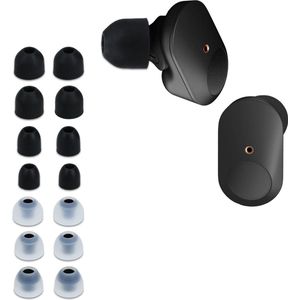 kwmobile 14x Reserve covers voor oordopjes geschikt voor Sony WF-1000XM3 / WF-1000XM4 / WF-1000XM5 - 4 maten - Silicone dopjes voor in-ear headphones