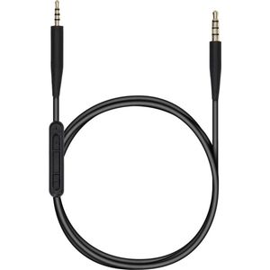 kwmobile koptelefoonkabel geschikt voor Bose QuietComfort 35 - Reservekabel 140 cm - Met microfoon en volumeregelaar - 3,5 mm aansluiting