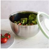 Navaris - Set van 2 Mengkommen - Roestvrijstaal - 1,4L en 4,7L - Mintgroen