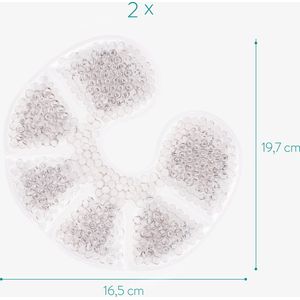 Navaris set van 2 thermokompressen - Hot cold pack voor warm of koud gebruik - Herbruikbare gelpads inclusief zachte hoes - Voor borstvoeding