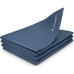 Navaris opvouwbare yogamat voor op reis - 4 mm dikke sportmat - Antislip fitnessmat voor yoga, pilates en fitness - Geschikt voor binnen en buiten