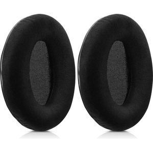 kwmobile 2x fluwelen oorkussens geschikt voor Kingston HyperX Cloud II Gaming koptelefoons - Kussens voor over-ear-koptelefoon in zwart