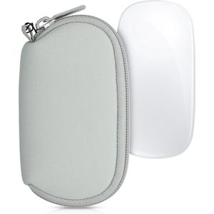 kwmobile computermuis hoes compatibel met Apple Magic Mouse 1/2 hoesje - Muis beschermhoes - Mouse case van neopreen in lichtgrijs