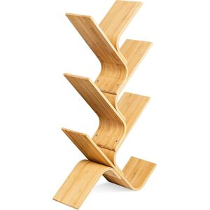 Navaris Bücherwand Regal aus Bambus - 108x59x20cm für Wohnzimmer Schlafzimmer Flur, 1-tlg.