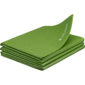 Navaris opvouwbare yogamat voor op reis - 4 mm dikke sportmat - Antislip fitnessmat voor yoga, pilates en fitness - Geschikt voor binnen en buiten