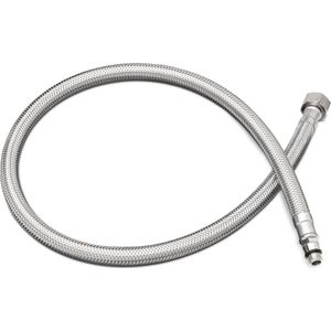 Navaris - Flexibele Slang - 70 cm - Roestvrij Staal en Rubber - Aansluiting 3/8 inch M10
