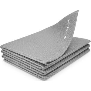 Navaris opvouwbare yogamat voor op reis - 4 mm dikke sportmat - Antislip fitnessmat voor yoga, pilates en fitness - Geschikt voor binnen en buiten