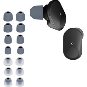 kwmobile - Reserve Covers voor Oordopjes - Grijs / Transparant - Silicone