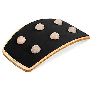 Navaris - Verstelbare Houten Rug Stretcher - Lenden- en Ruggenwervelsteun - 45 x 26 cm - Maximaal 150 kg