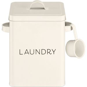 Navaris - Vintage - Bewaarblik - Grijs - Inhoud 5,9 Liter, Inclusief Maatschep