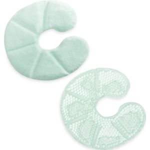 Navaris set van 2 thermokompressen - Hot cold pack voor warm of koud gebruik - Herbruikbare gelpads met stoffen bekleding - Voor borstvoeding - Groen