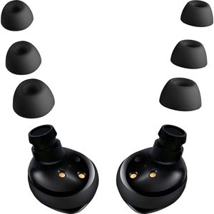 kwmobile 6x cover voor in-ear oortjes geschikt voor Samsung Galaxy Buds 2 - Vervangende oordopjes in zwart