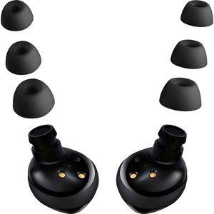 kwmobile - Vervangende Oordopjes - Zwart - 6x Cover voor In-ear Oortjes - Compatibel met Samsung Galaxy Buds 2