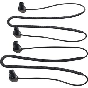 kwmobile 2x oordopjes koord - Compatibel met Samsung Galaxy Buds Pro - Voor draadloze oordoppen tegen verlies - In zwart/zwart