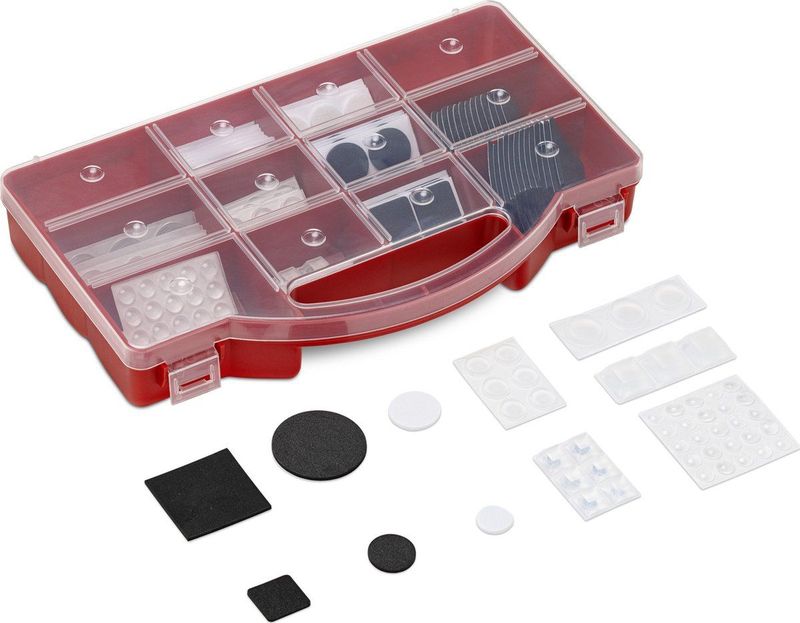 Set van 240 Stootdoppen - Zelfklevende Meubel- en Muurbeschermers - Zwart/Wit/Transparant - EVA-Schuim en Kunststof