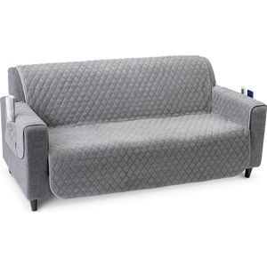 JEMIDI Zetelhoes voor fauteuil - Stoelbeschermer met zakken - Overtrek van 191 x 224 cm voor de zitbank - Omkeerbare bankbeschermer - Wasbaar