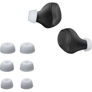 kwmobile 6x cover voor in-ear oortjes geschikt voor Jabra Elite 75t /65t / Active - Vervangende oordopjes van siliconen in wit - 3 maten