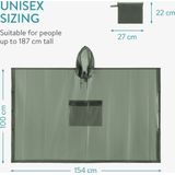 Navaris waterdichte regenponcho met draagtas - Uniseks regenjas - Regencape voor mannen en vrouwen - Groen
