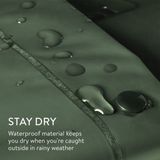 Navaris waterdichte regenponcho met draagtas - Uniseks regenjas - Regencape voor mannen en vrouwen - Groen