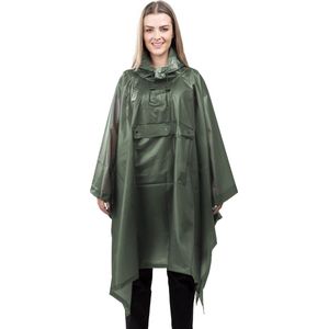 Navaris waterdichte regenponcho met draagtas - Uniseks regenjas - Regencape voor mannen en vrouwen - Groen