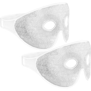 Navaris gel oogmaskers - Set van 2 herbruikbare maskers met glittereffect - 2x hot & cold oogmasker - Verkoelend of verwarmend voor de ogen