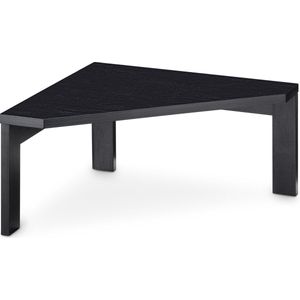 Navaris Zwart Bamboehouten Hoek Tafeltje - Werkblad Opslag Organiser 30 x 30 x 15 cm - Hoektafel voor Kleine Lege Hoeken