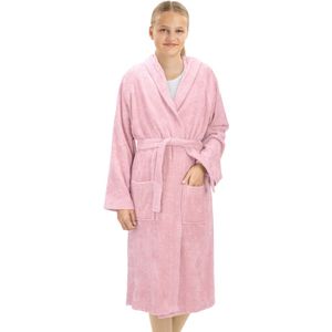HOMELEVEL - Kinderbadjas - Lichtroze - 100% Katoen