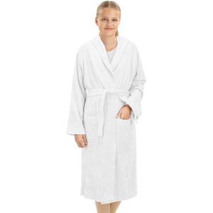 HOMELEVEL - Kinderbadjas - Wit - 100% Katoen