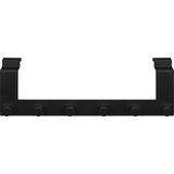 Navaris kapstok deurhanger 6 haken - Kledinghanger of handdoekhaken voor aan de deur - Voor opdekdeuren - Zwart