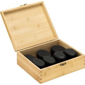 Navaris - Hot Stone Massage Set - 18x Massagestenen - Thermodynamische Massagestenen