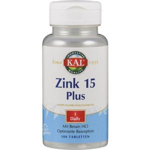 Kal zink 15 plus tabletten  100TB