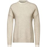 Cecil - Gebreide Trui - Beige - Met Structuurmix