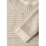 Cecil - Gebreide Trui - Beige - Met Structuurmix