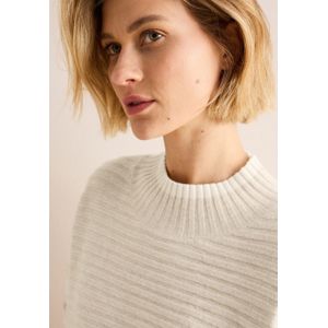 Cecil - Gebreide Trui - Beige - Met Structuurmix