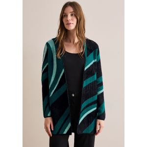 CECIL - Open Vest - Grafisch Patroon - Mix van Materialen